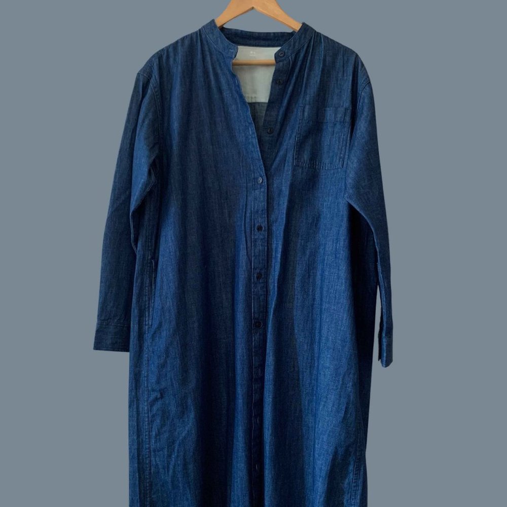 Button Down Denim Shirtdress